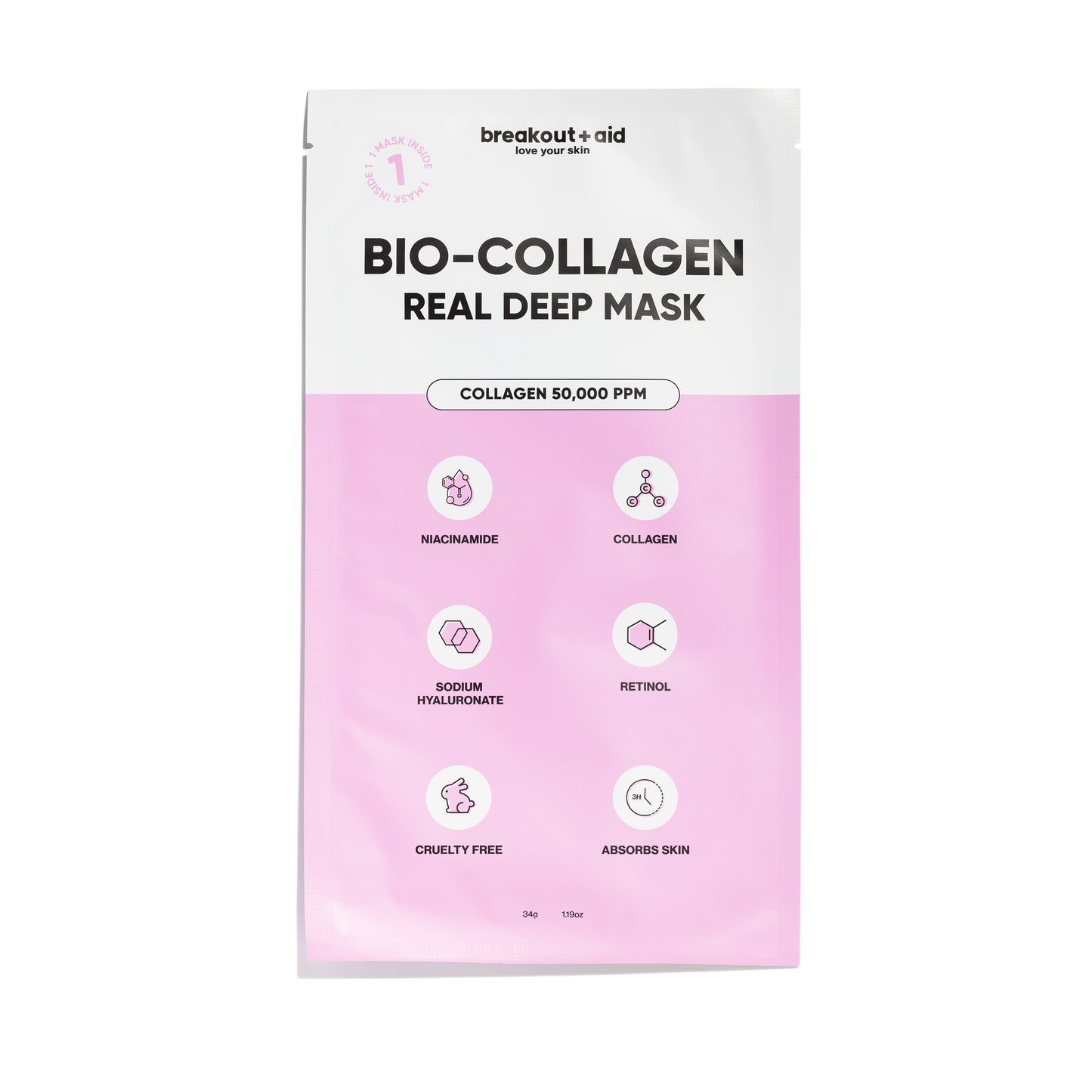 Bio-Collagen Real Deep Mask (Collagen 50,000 PPM) - 1 pc