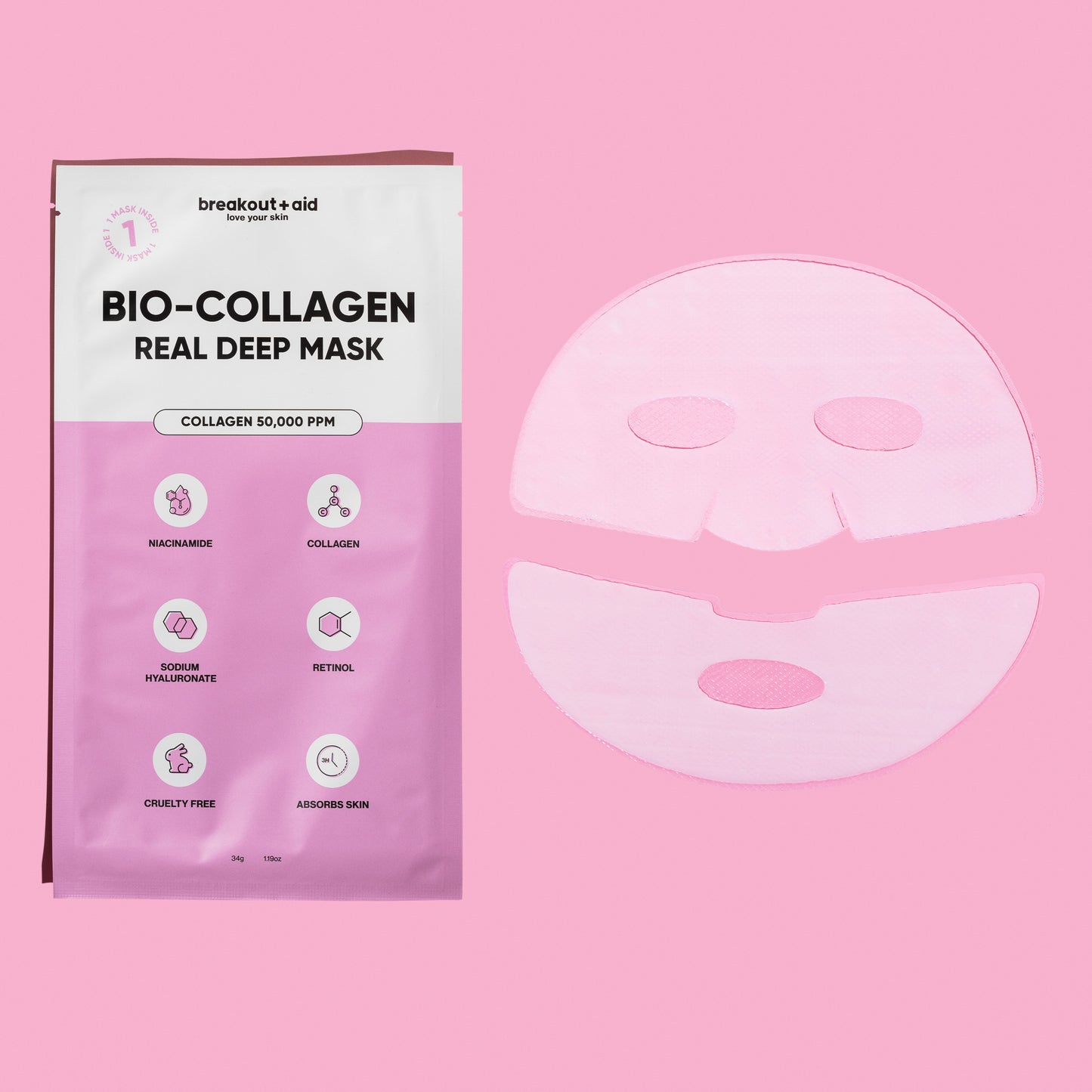 Bio-Collagen Real Deep Mask (Collagen 50,000 PPM) - 1 pc