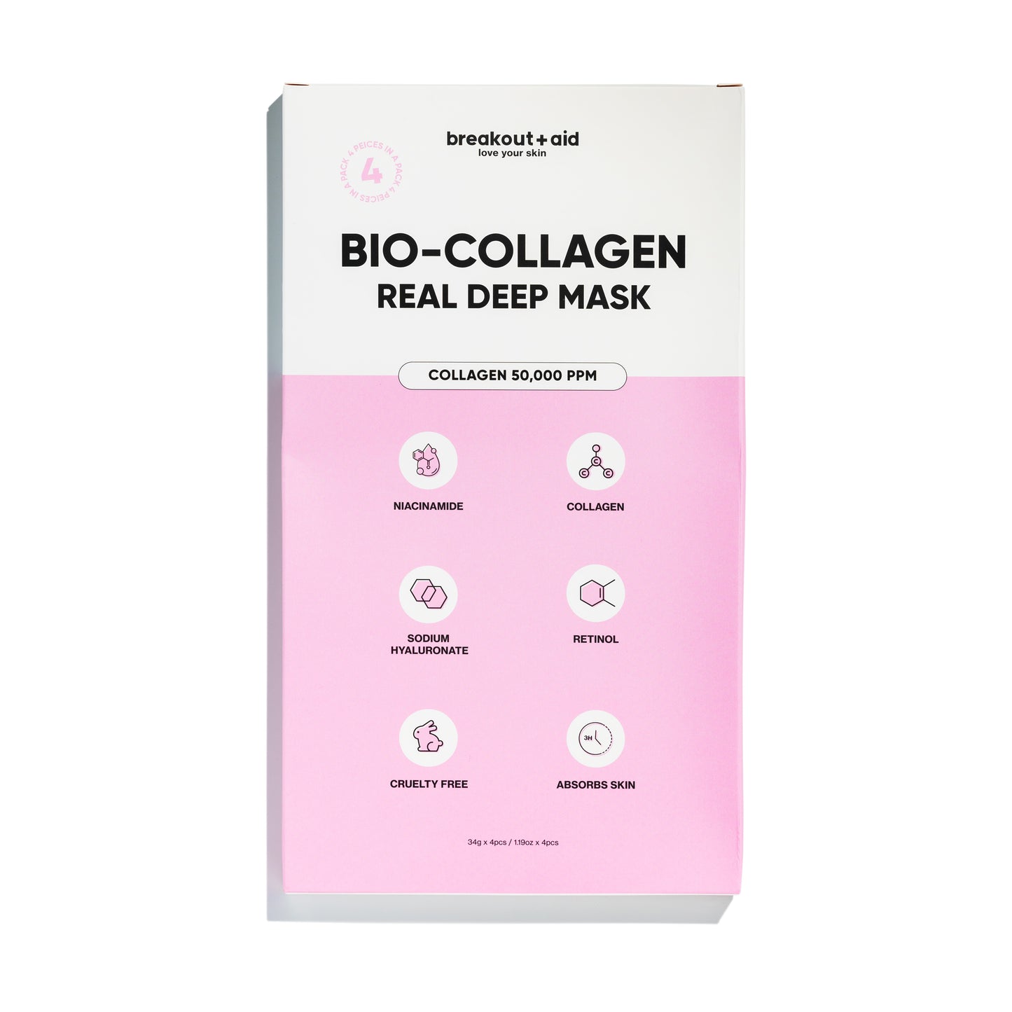 Bio-Collagen Real Deep Mask (Collagen 50,000 PPM) - 4 pcs set